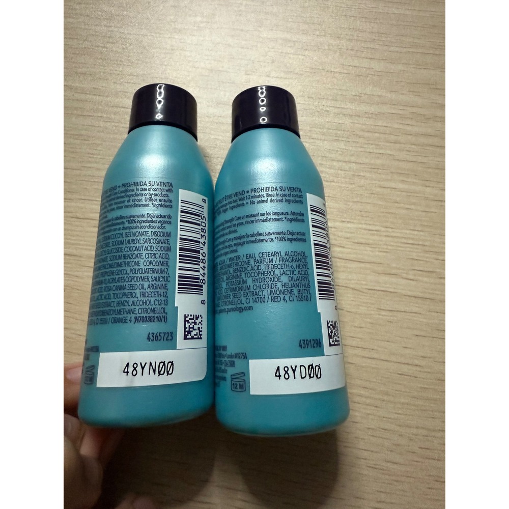 Pureology Strength Cure Shampoo Conditioner Set 1.7oz Blue New Travel Size Duo - Picture 3 of 4